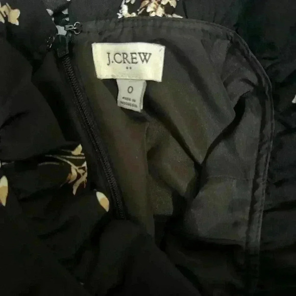 NWOT | J. Crew Floral 3/4 Sleeve Ruffle Neck Classy Shift Dress | Size 0 - Picture 8 of 8